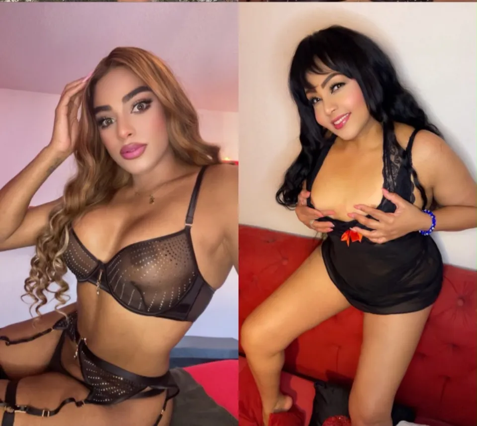 Heißes duo ts ebony & frau cristal — foto 1